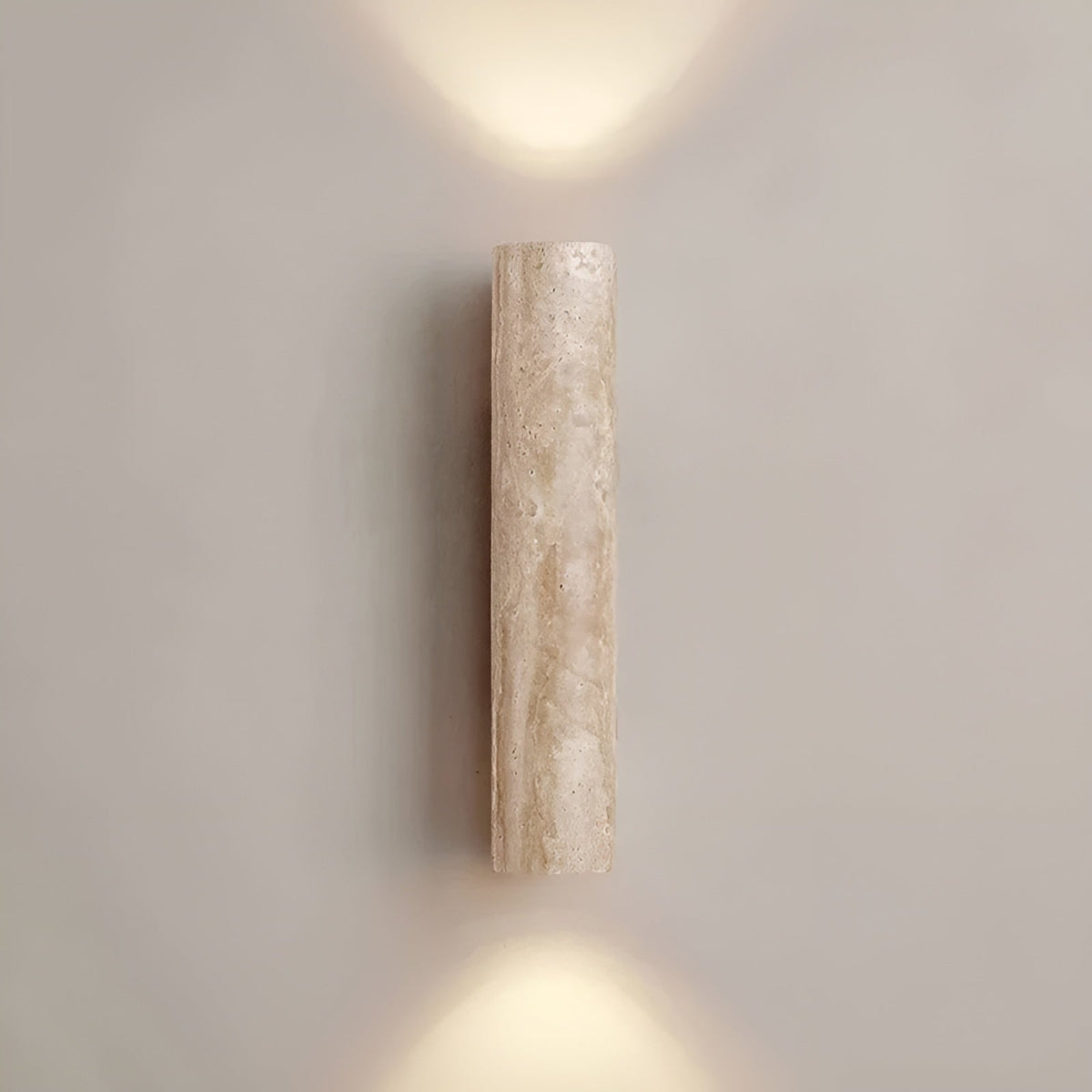 Wall Light | Up-Down Column, Pitted Open-Pored Surface