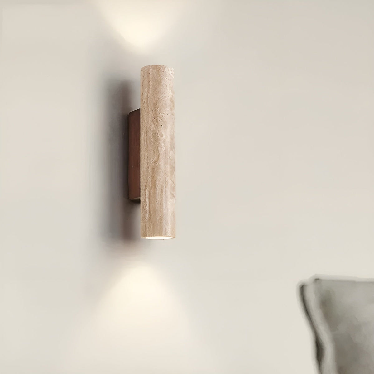 Wall Light | Up-Down Column, Pitted Open-Pored Surface