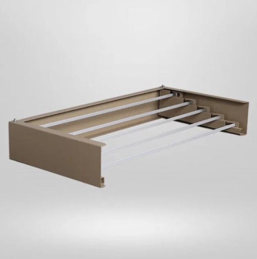 Wall-Mounted Drying Rack Foldable Stainless Steel Aluminium with 5 Bars