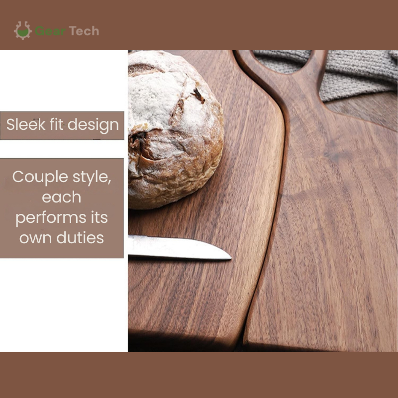 Walnut Chopping Board 35 x 25 x 2 cm | Double-Sided Design | Knife-Friendly Surface That Preserves Blade Sharpness