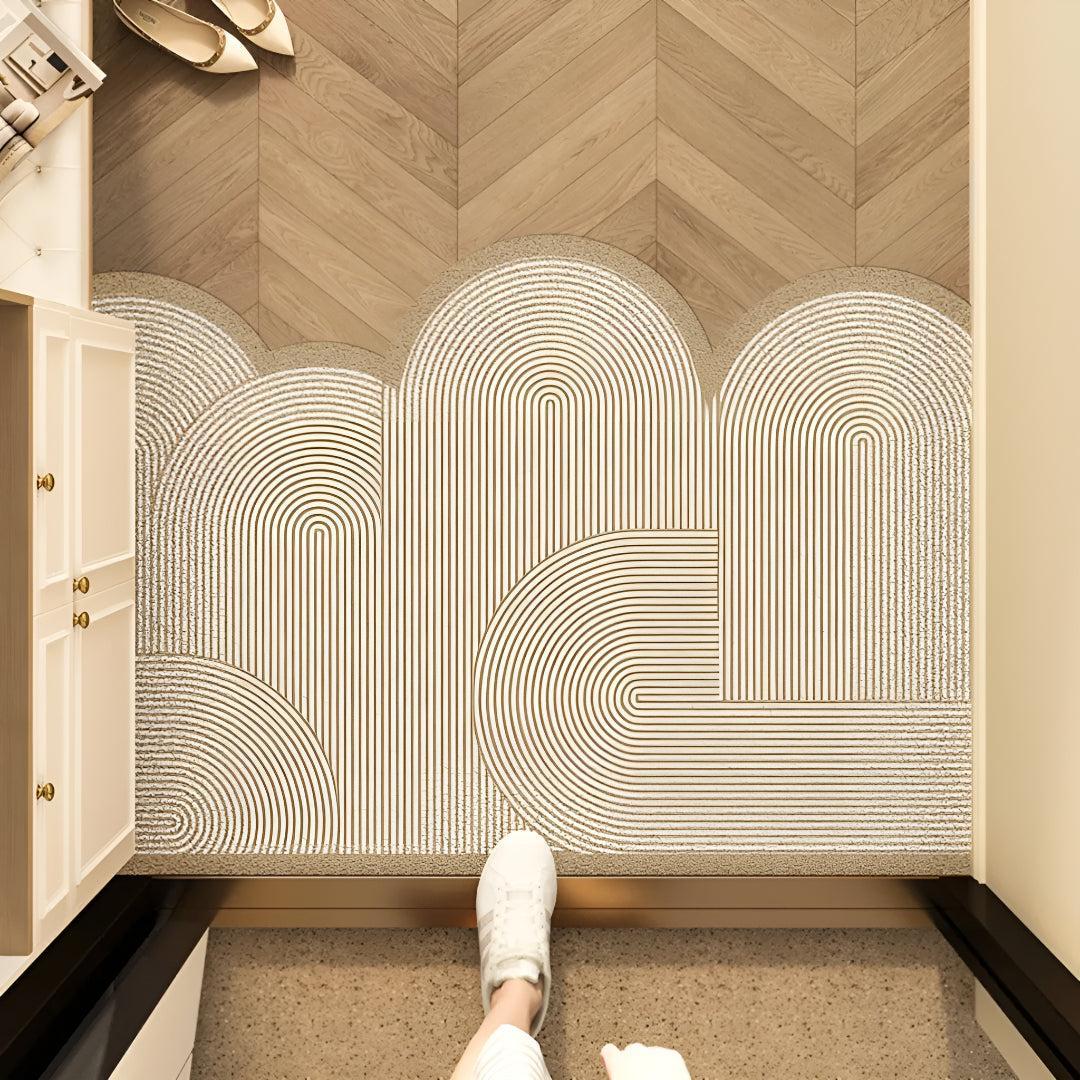 Washable Door Mat with Non-Slip Backing | Low-Profile Entryway Design | Machine Washable, Traps Dirt and Moisture