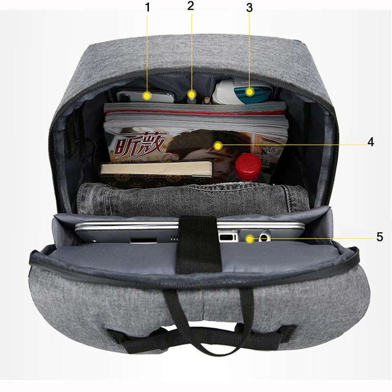 Waterproof Backpack with USB Charger | Fits 15.6 Inch Laptop | 30L Oxford Fabric for Travel, Hiking, Camping, Cycling