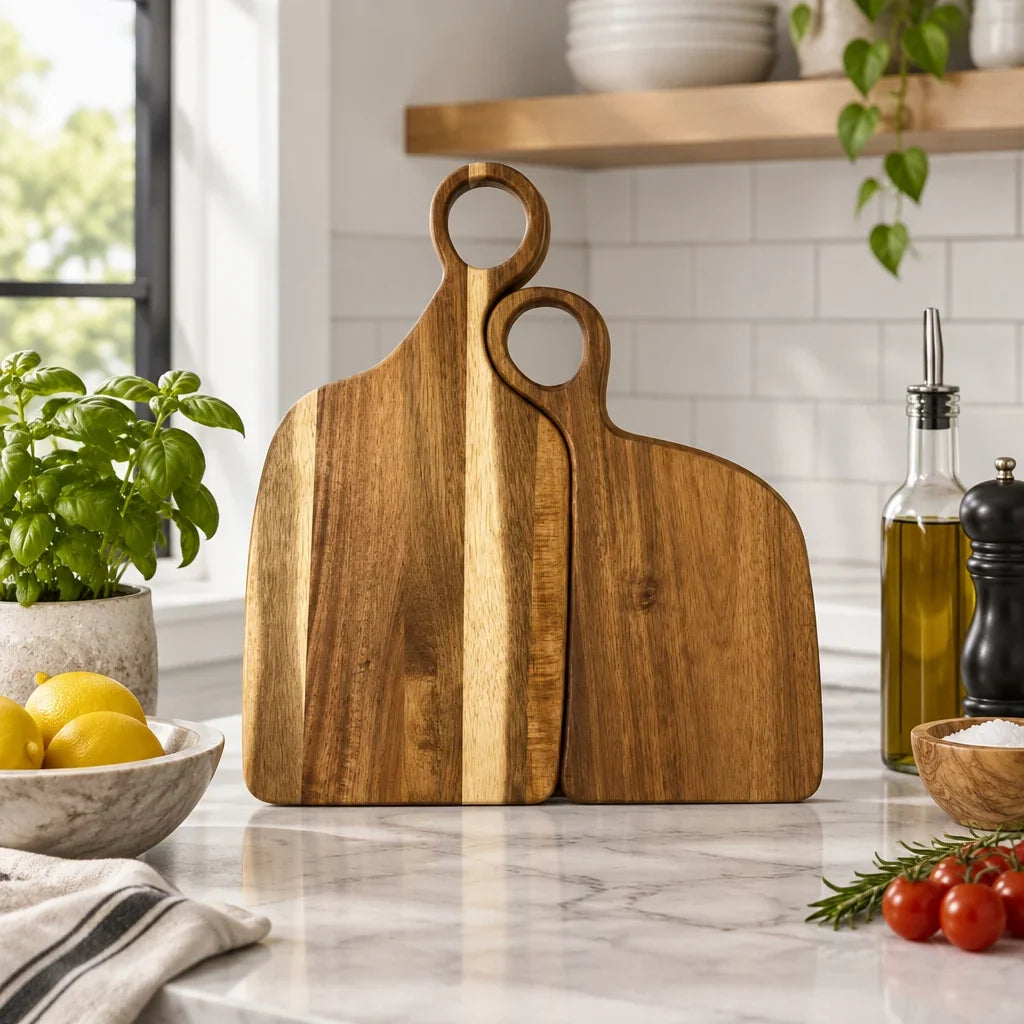 Walnut Cutting Board Solid Wood Reversible with Knife-Friendly Surface 3