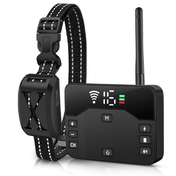Wireless Dog Fence Training Collar | Sound, Vibration and Static Modes | Covers Up to 500m, Rechargeable & Waterproof
