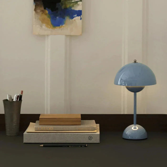 Wireless Table Lamp | Domed Shade, Inner Sphere Diffuser