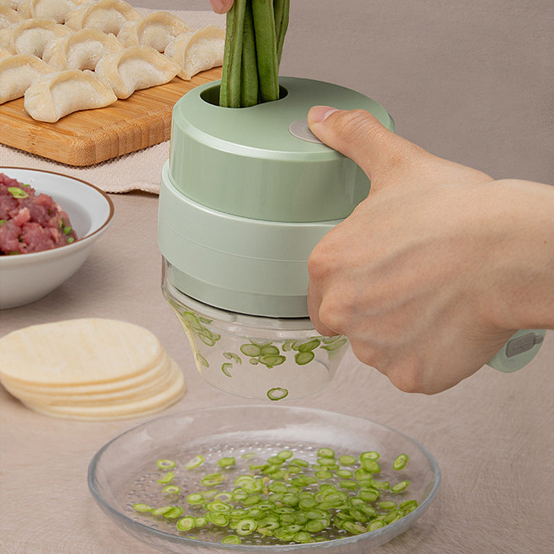 Wireless Vegetable Chopper | One-Button Electric Food Processor | USB Rechargeable 800mAh Battery, IPX5 Waterproof