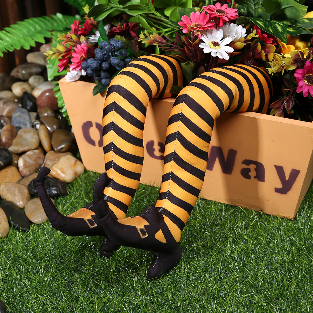 Witch Legs Halloween Decoration | Includes Stakes & Instructions | Weather-Resistant for Indoor and Outdoor Use
