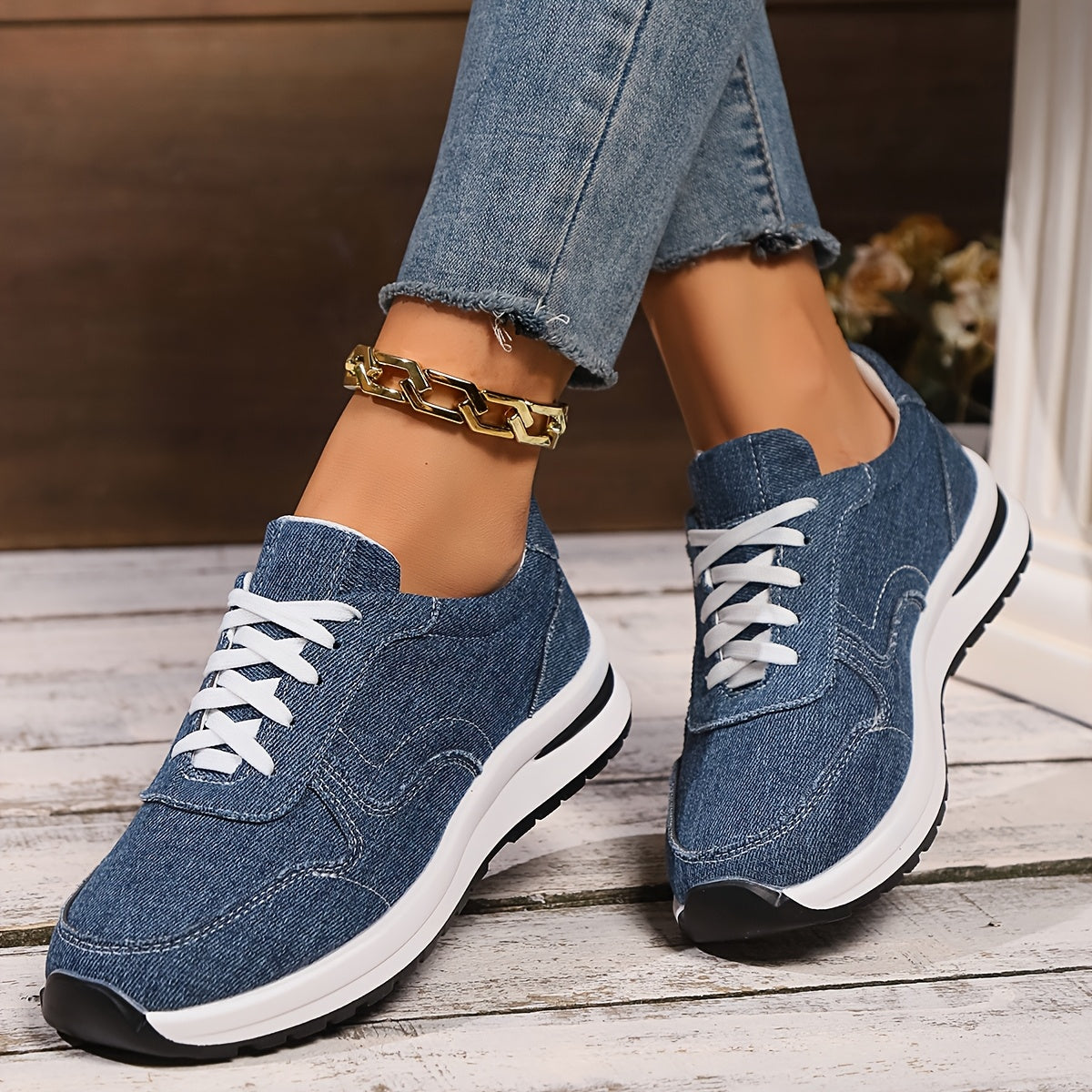 Women's Orthopedic Sneakers - Mesh - Platform - Lace-Up