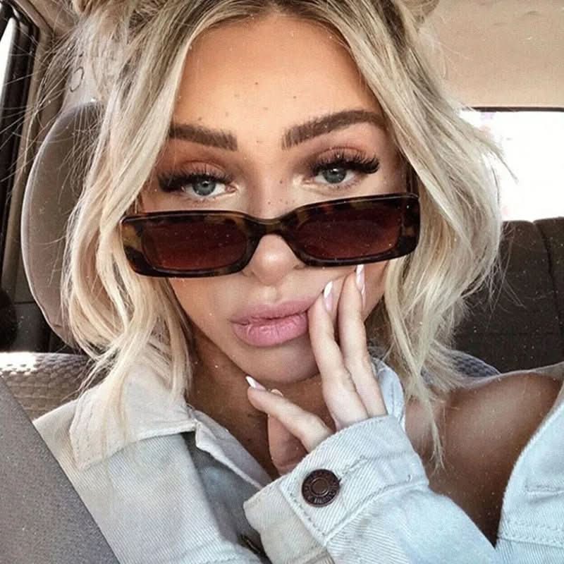Women's Rectangular Sunglasses - Polycarbonate - UV400 Protection - Glare-Free
