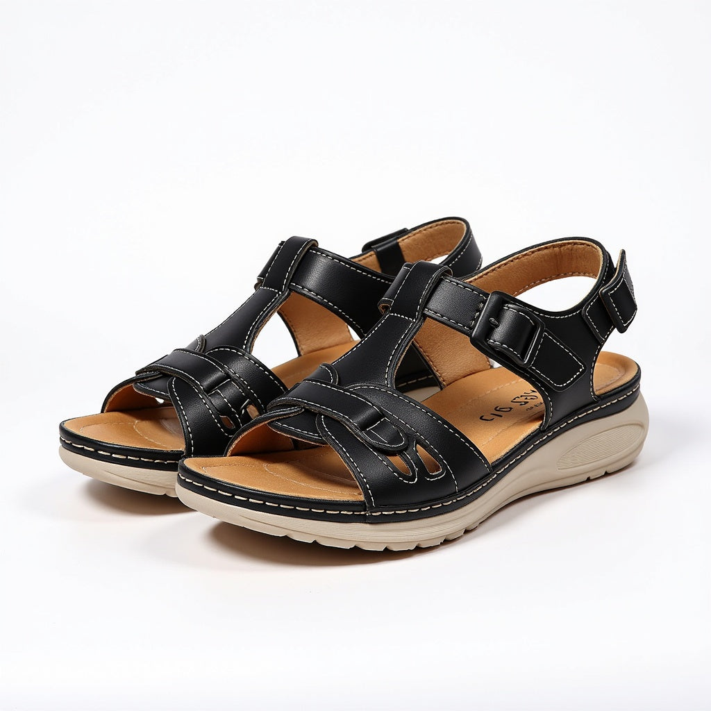 Women's Sandals With Arch Support - Contoured Fit - Slip-On