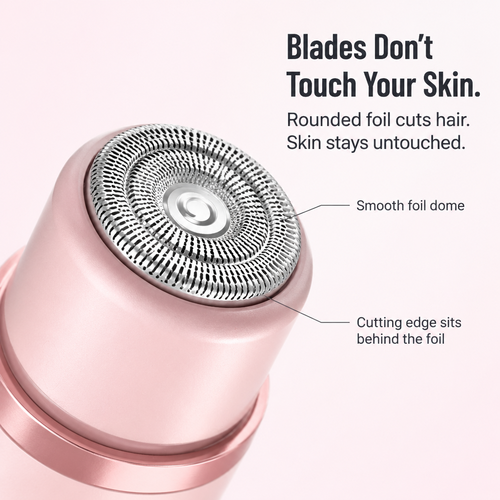 Women's Shaver for Face and Body | 2 Interchangeable Heads, IPX7 Waterproof | USB-C Cordless, Irritation-Free Finish
