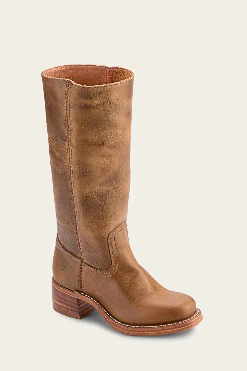 Women's Western Leather Cowboy Boots - Pointed Toe - Mid-Calf