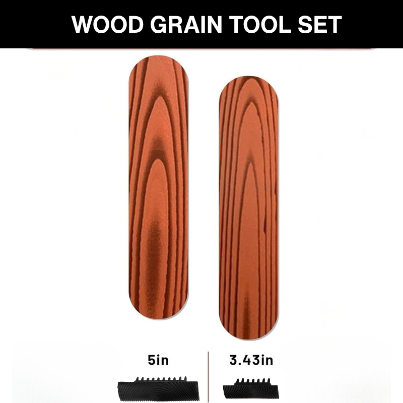 Wood Grain Roller Kit Rubber | Fine and Coarse Rollers | Create Realistic Wood Texture on Walls, Doors and Furniture