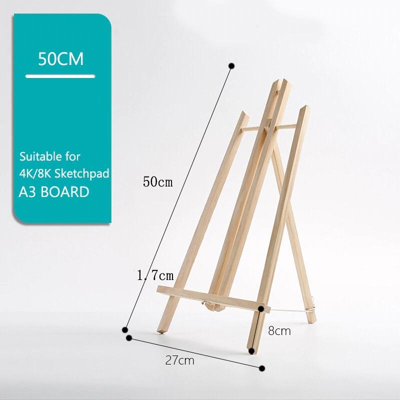 Wood Table Top Painting Easel | Foldable Adjustable Angle Stand | Supports A4 and A3 Art Boards for Painting and Drawing