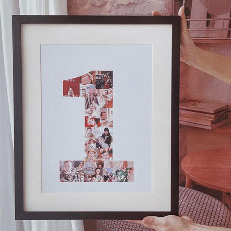 Wooden Baby Milestone Photo Frame | Multi-Photo Display Tracks Weekly Growth | Unique Keepsake Anniversary Gift