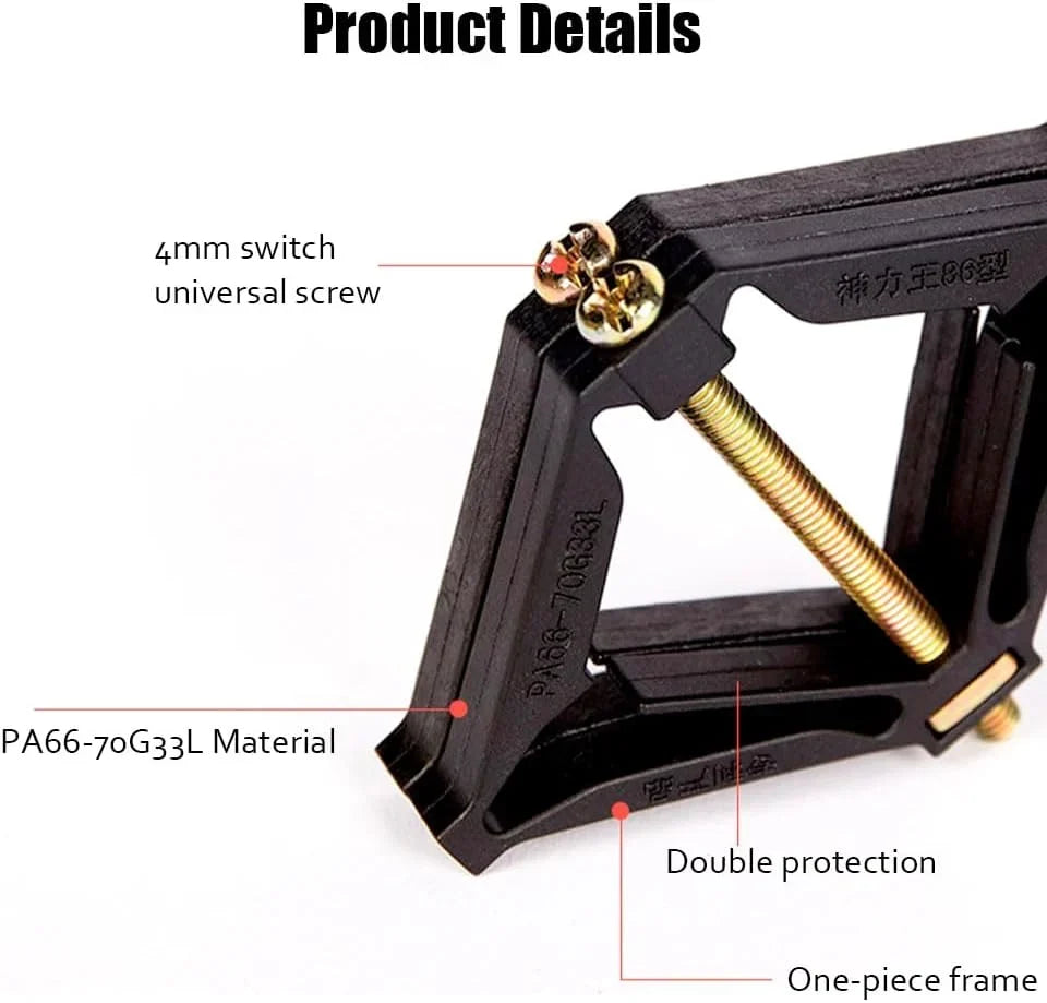 Flush Mount Box Repair Bracket Nylon 66 | Adjustable Multi-Point Support, Screw Feet | Stops Wobbling, Set of 10 with Screws 7