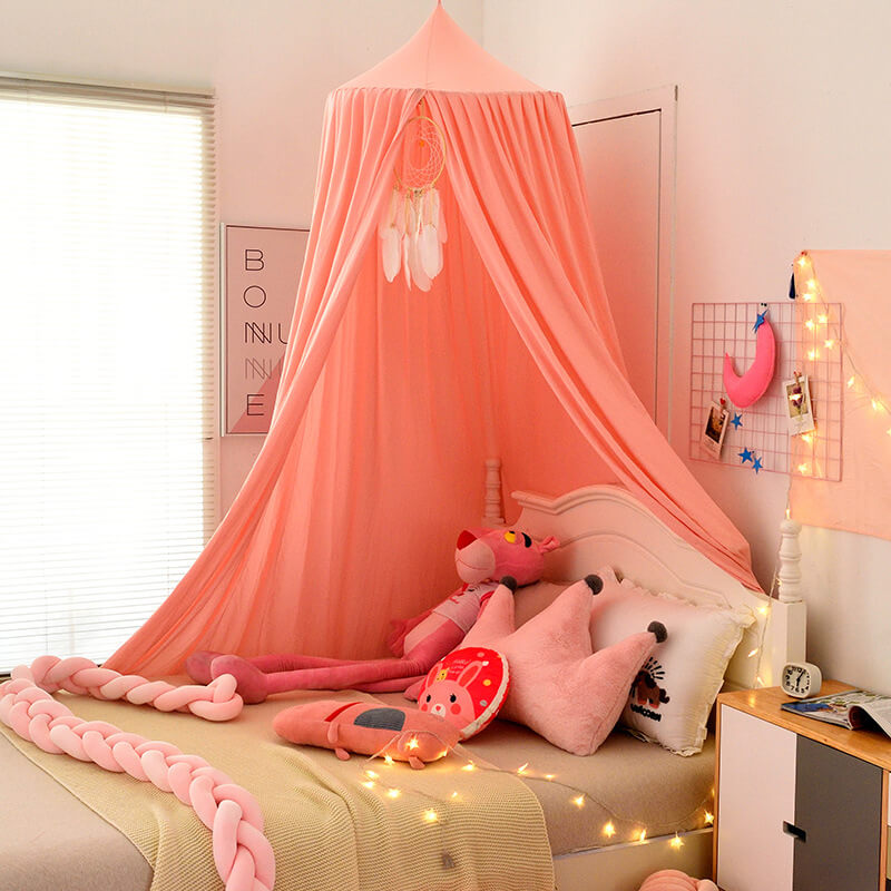 Blackout Bed Canopy Polyester | Soft, Breathable & Light-Blocking Fabric | Cosy Hideaway for Kids' Play and Sleep Spaces 7