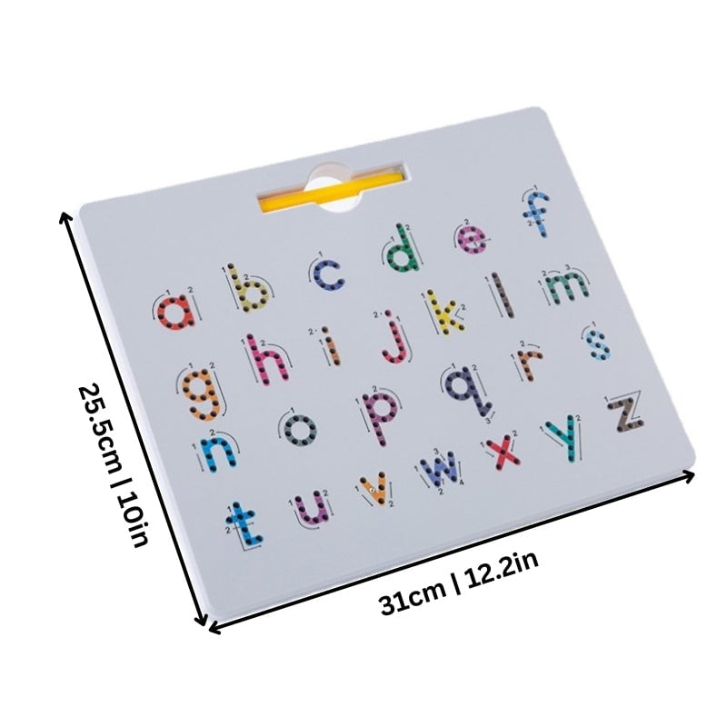 Magnetic Alphabet Tracing Board Double Sided ABS Plastic with Stylus Pen 18