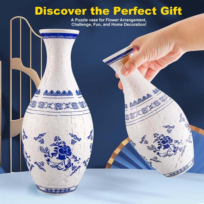 3D Puzzle Vase Plastic | Build-Your-Own Design with Castle, Waves and Boat Pattern | Hands-On Puzzle Home Decor Gift 17