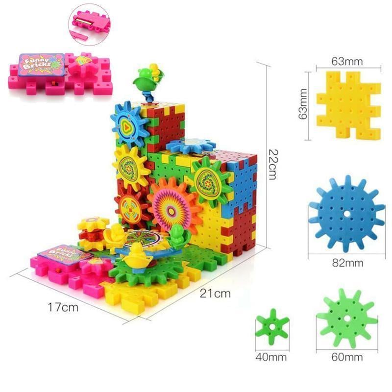 STEM Trainer Kit Interlocking Gears Blocks with Spinning Mechanism 6