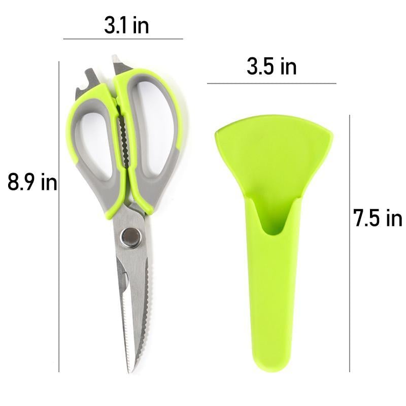8-in-1 Kitchen Scissors Stainless Steel | Detachable Blades, Magnetic Sheath | Cuts, Cracks Nuts, Opens Bottles 6