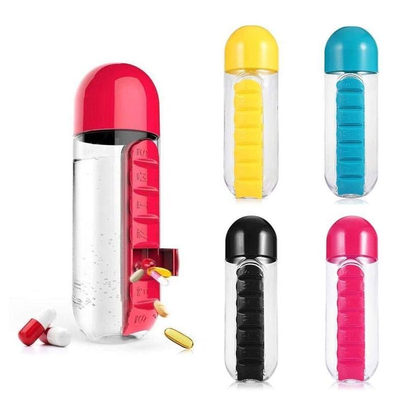 Weekly Pill Organiser Spring-Assisted Removable Day-Marked with Cup Lid 13