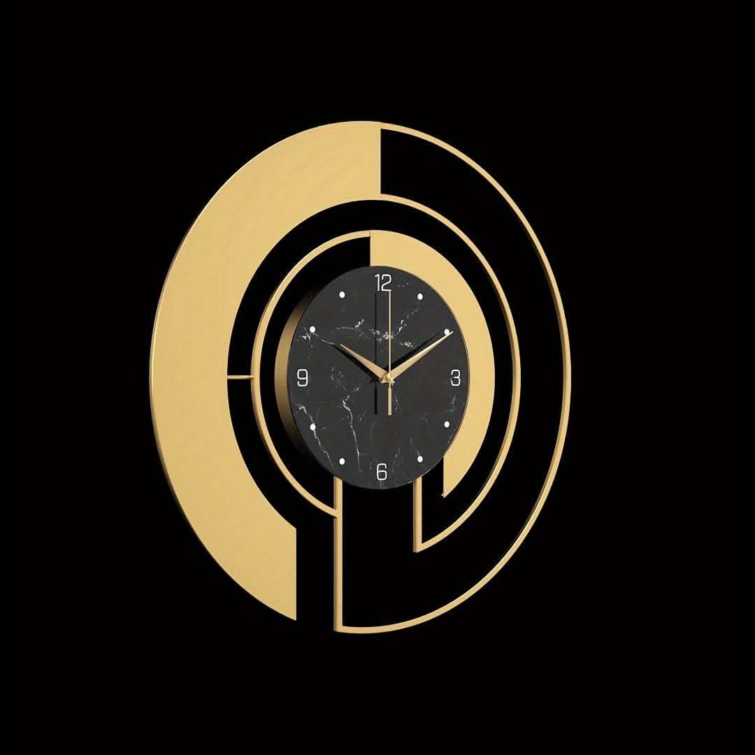 Silent Wall Clock Geometric Modern Minimalist Iron Frame with Glass Dial 6