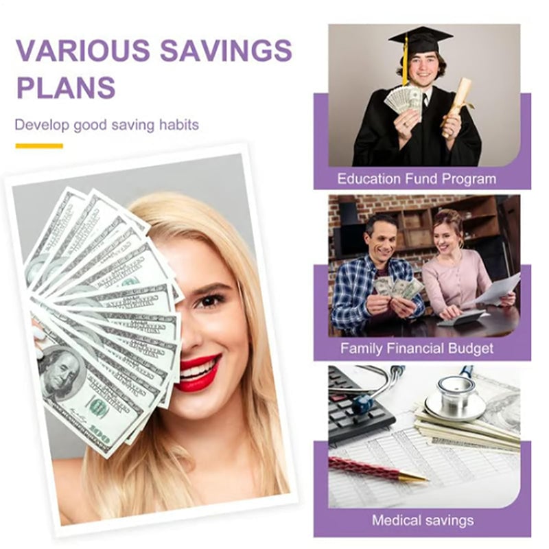 Savings Binder Challenge A6 Daily Tracker with 50 Labelled Envelopes 4