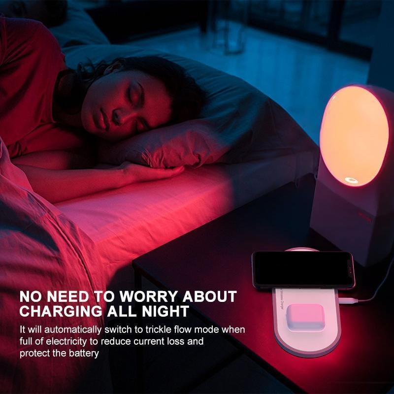 Wireless Charger Pad Dual 20 W Simultaneous Fast Charging with Qi Safety Chip 5