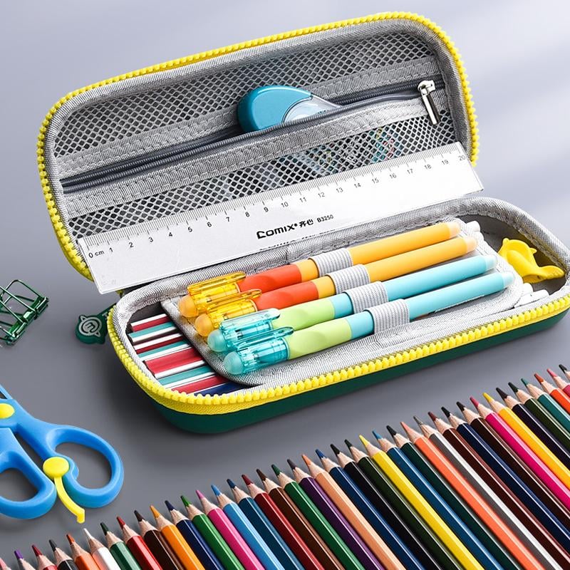 Stationery Box EVA Hard Top Multi-Compartment with Shock-Resistant Lid 5