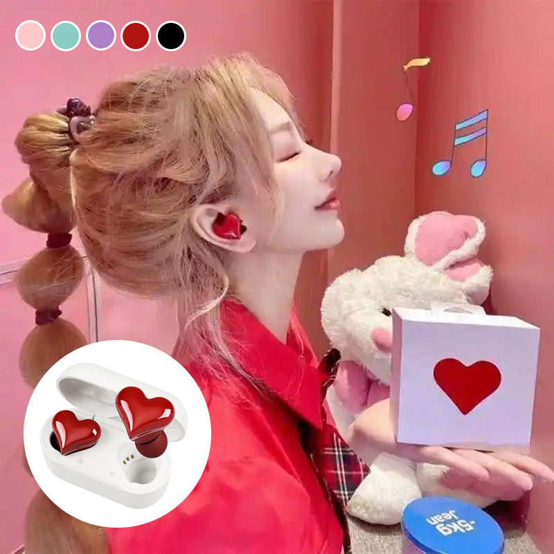 Heart-Shaped Wireless Earbuds for Women | Bluetooth 5.3, ENC Noise Cancelling & Touch Control | 24-Hour Battery Life 26