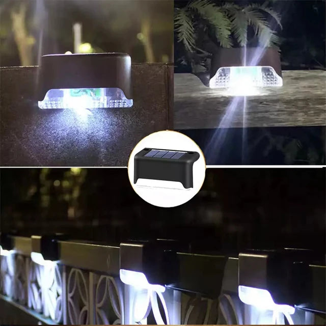 Solar Safety Lights, Weatherproof Outdoor Shell Design | 4, 8 or 12 Pack | Automatic Dusk-to-Dawn Warm or White LED 10