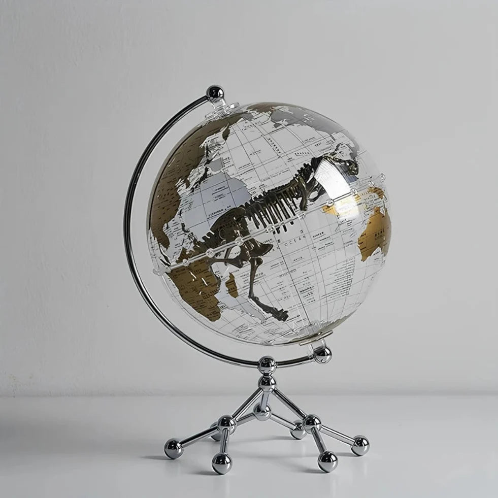 Rechargeable Globe Lamp Cordless Plug-In Metal Frame with World Map Design 4