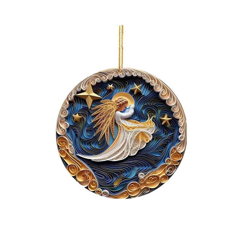3D Christmas Ornament Acrylic | 3D Effect Pattern Design | Lightweight Festive Tree and Table Decoration for Holiday Décor 14