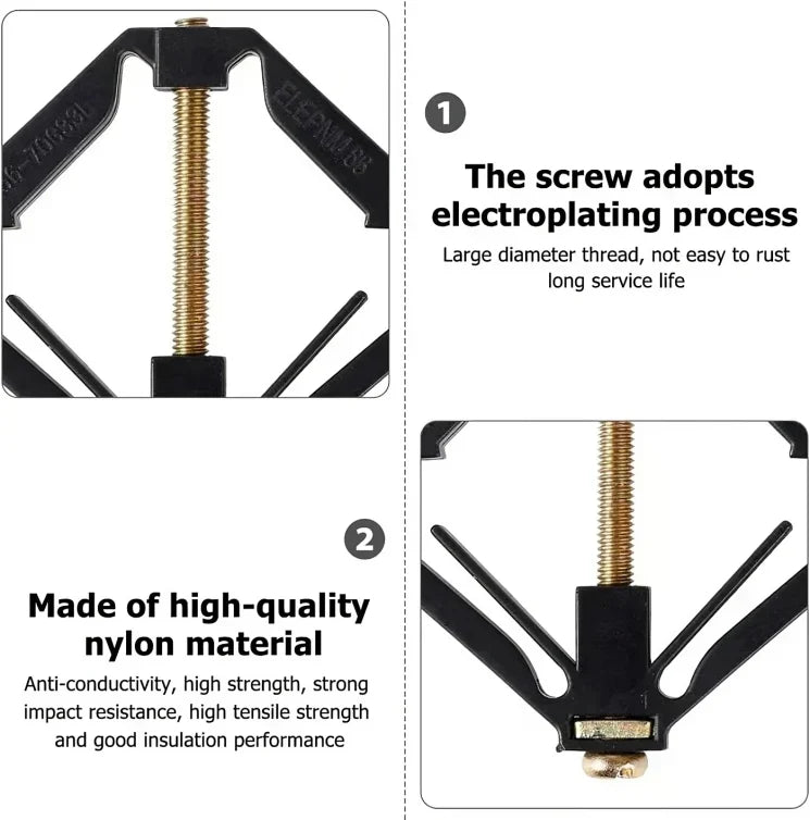 Flush Mount Box Repair Bracket Nylon 66 | Adjustable Multi-Point Support, Screw Feet | Stops Wobbling, Set of 10 with Screws 6