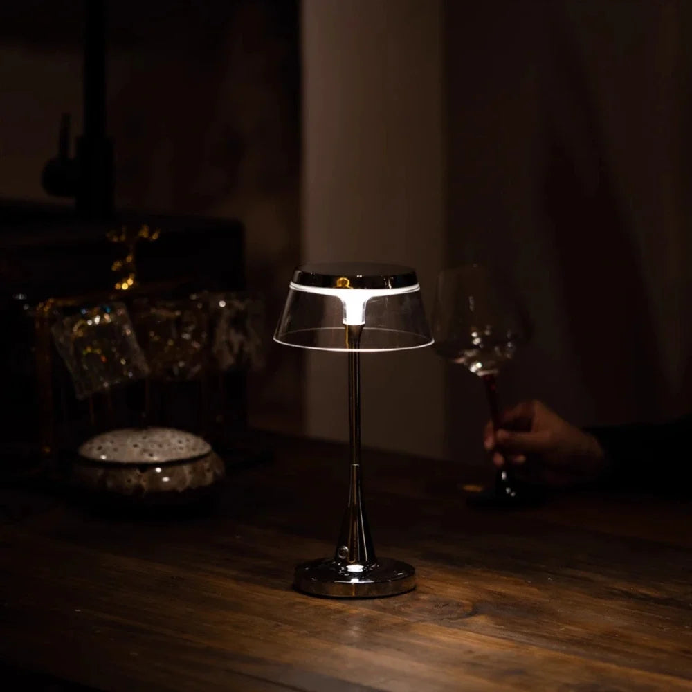 Cordless Table Lamp Rechargeable Acrylic Dimmable with Touch Control 11