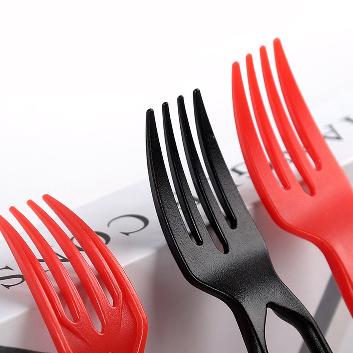 2-in-1 Fork Set Plastic Reusable Chopsticks Combo with Ergonomic Handle
