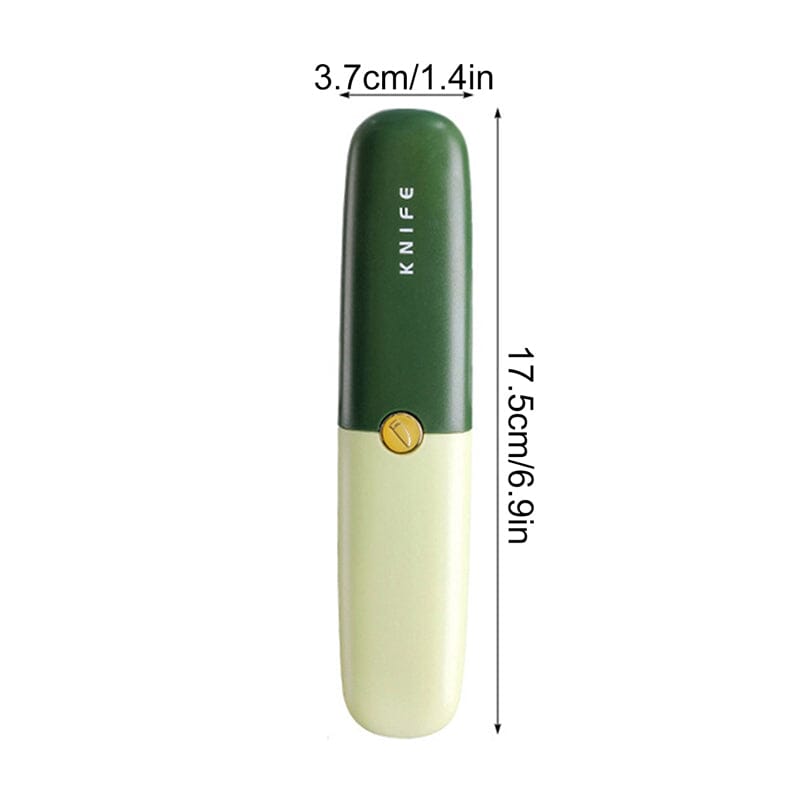 2-in-1 Peeler Cutter Stainless Steel Blade with Protective Sheath | Compact Kitchen Tool | Green, Orange, Grey
