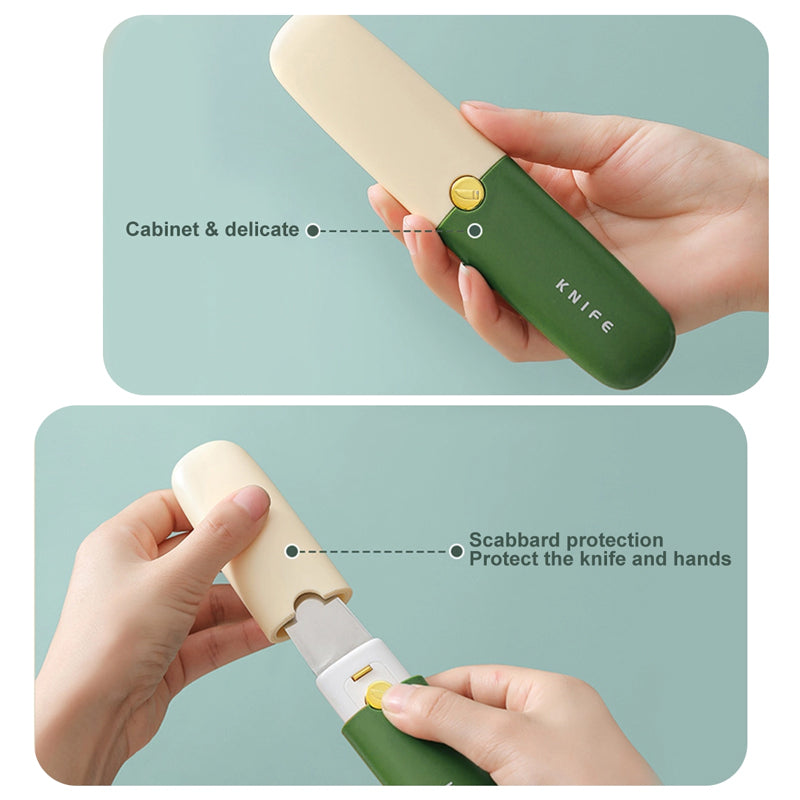 2-in-1 Peeler Cutter Stainless Steel Blade with Protective Sheath | Compact Kitchen Tool | Green, Orange, Grey