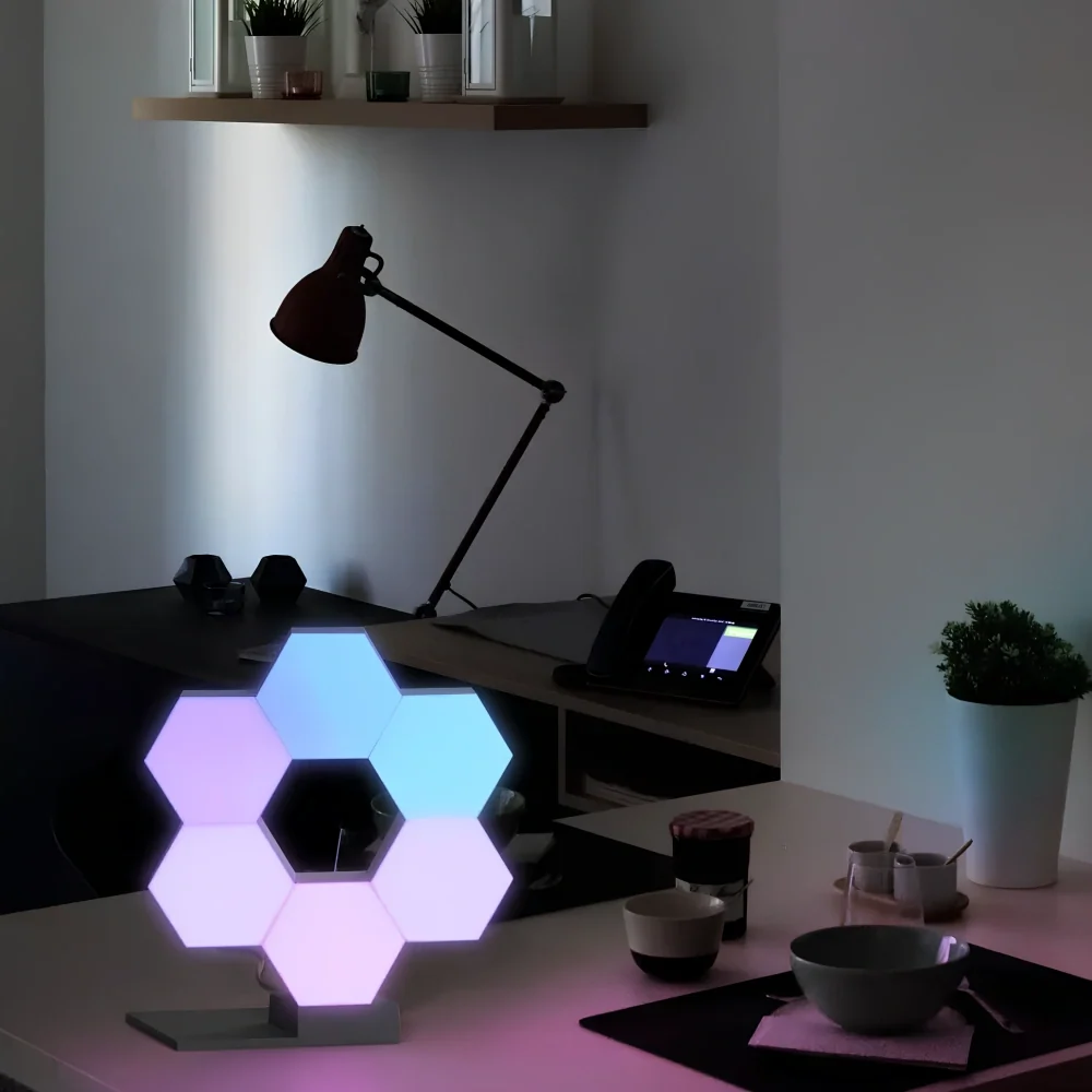 Decorative Lighting Hexagon Panels LED App Controlled with Music Sync 7