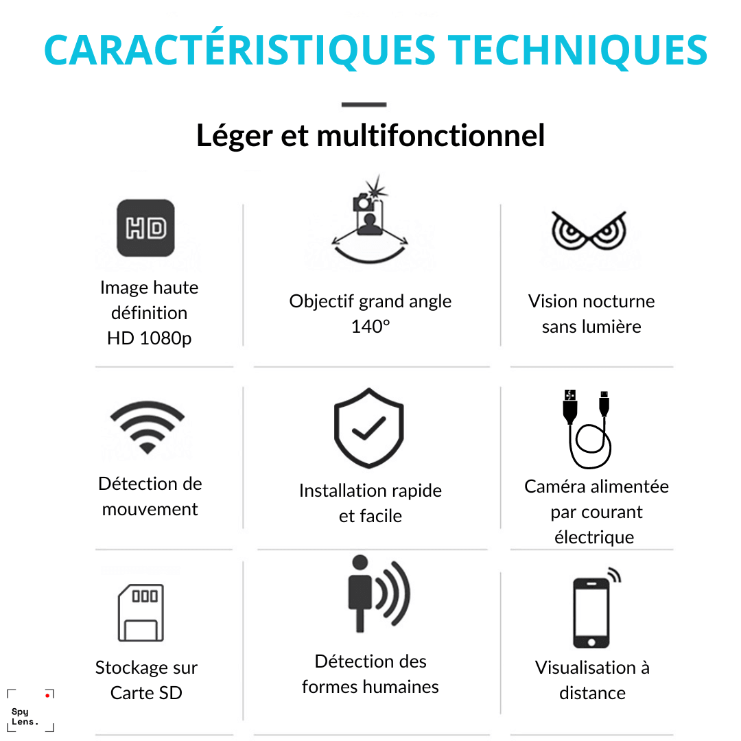 Mini caméra de surveillance | SpyLens - Zevessa