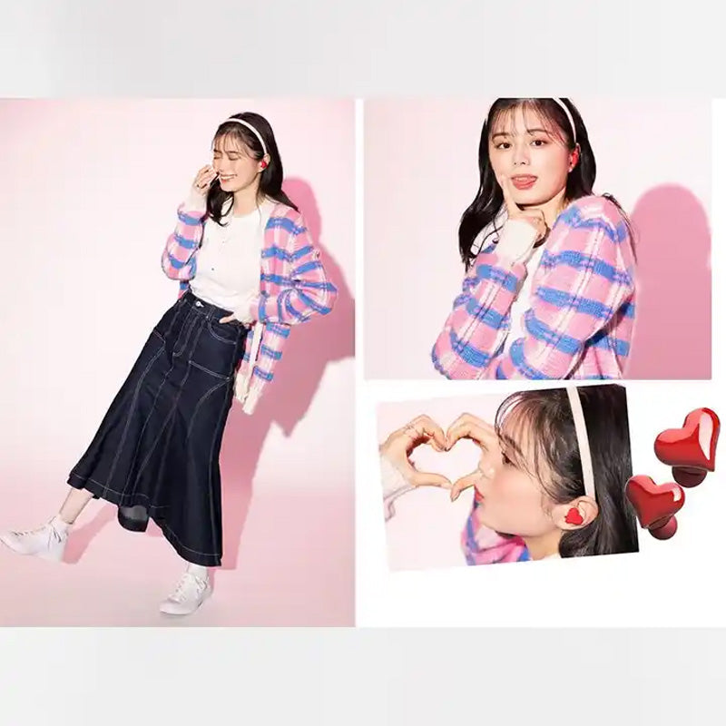 Heart-Shaped Wireless Earbuds for Women | Bluetooth 5.3, ENC Noise Cancelling & Touch Control | 24-Hour Battery Life 24