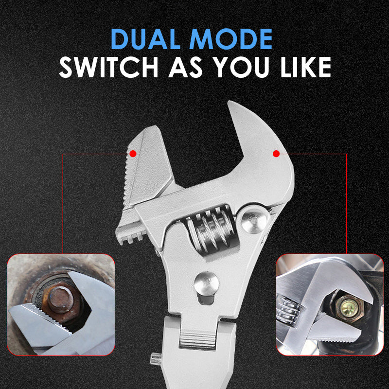 5-in-1 Retractable Adjustable Wrench | 180° Rotating Ratchet Head | Chrome-Molybdenum Steel, Dual Mode Torque Switch 2
