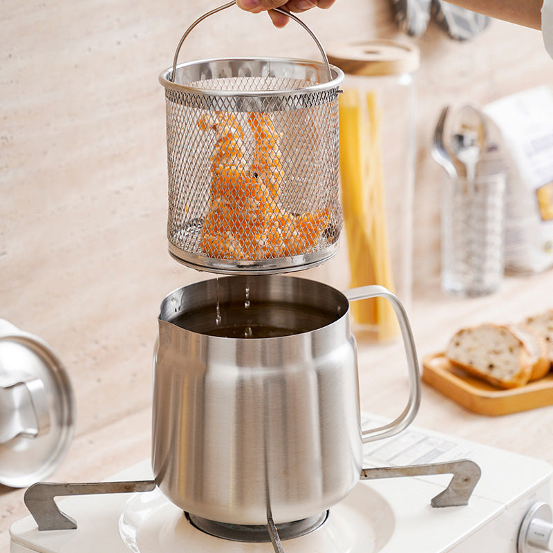 Oil Strainer Pot 304 Stainless Steel | Built-In Filter Net | Strain, Fry and Reuse Cooking Oil for Healthier Meals 2