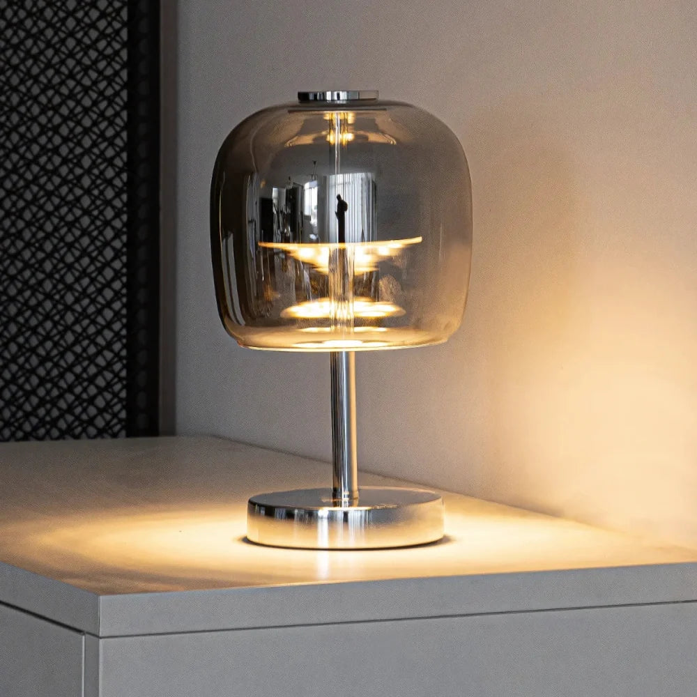Dimmable Table Lamp USB Plug-In Iron Glass Spherical with 3 Lighting Colours 5