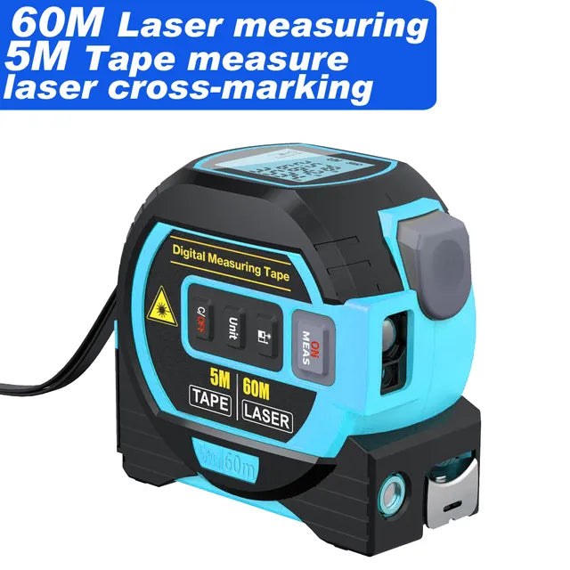 3-in-1 Laser Rangefinder | 40m Digital Laser & 5m Tape Measure Tool