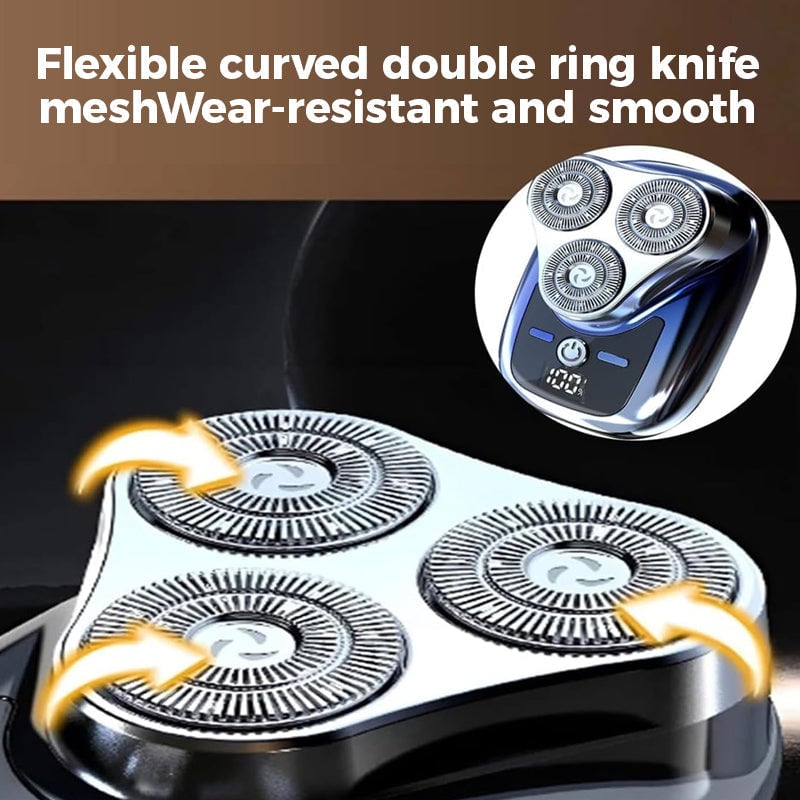 3-in-1 Shaver Rechargeable Waterproof Portable with Self-Sharpening Blades