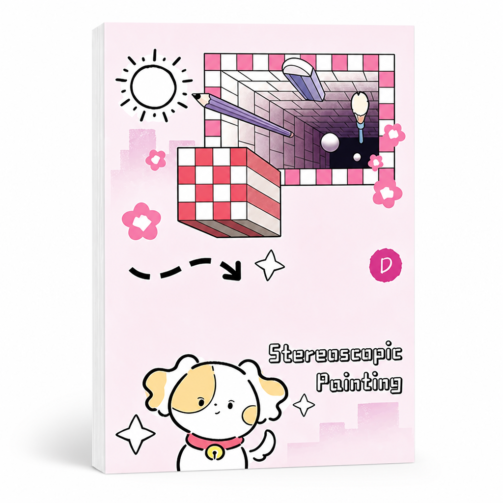 3D Drawing Activity Book Set | 4 Themed Volumes, 64 Templates, 16K Paper | Builds Spatial Skills & Creativity for Kids