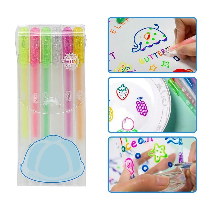 3D Pen Set Jelly Ballpoint Colourful Smooth Writing with Bubble Effect Ink
