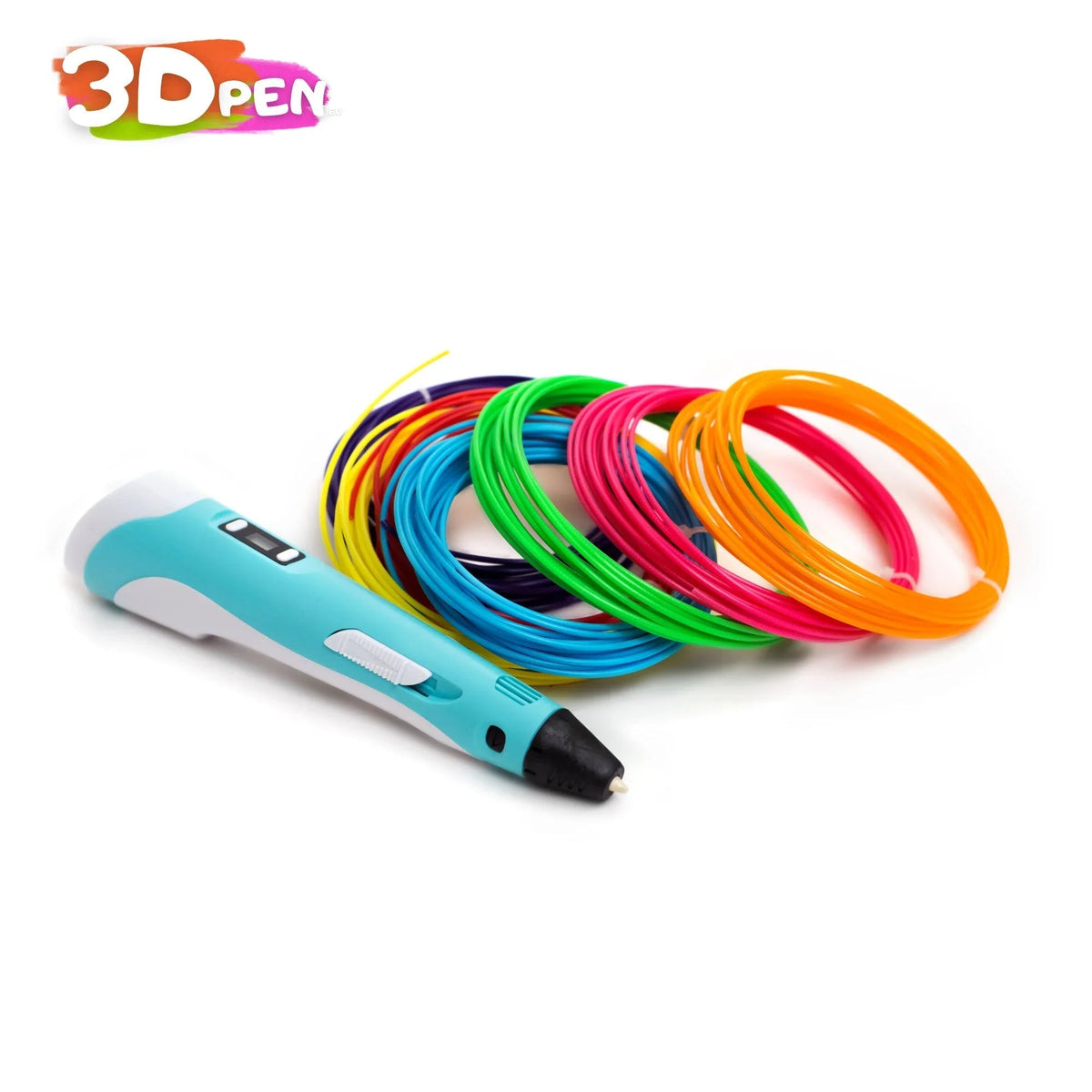 3D Printing Pen Kit | 10 Biodegradable PLA Filaments, Anti-Clog Flow | Travel Case, Power Adapter & Stencil Guides Included